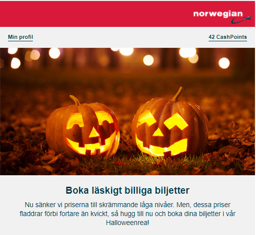 Halloween e-post exempel